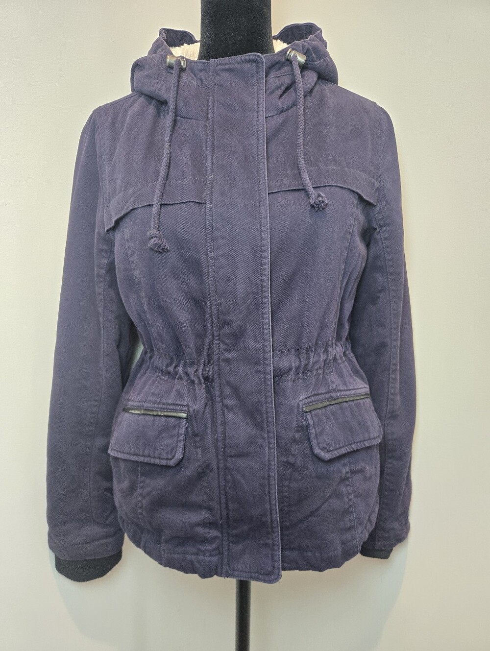 Sebby Coat Women's Small Navy Fleece Lined Jacket